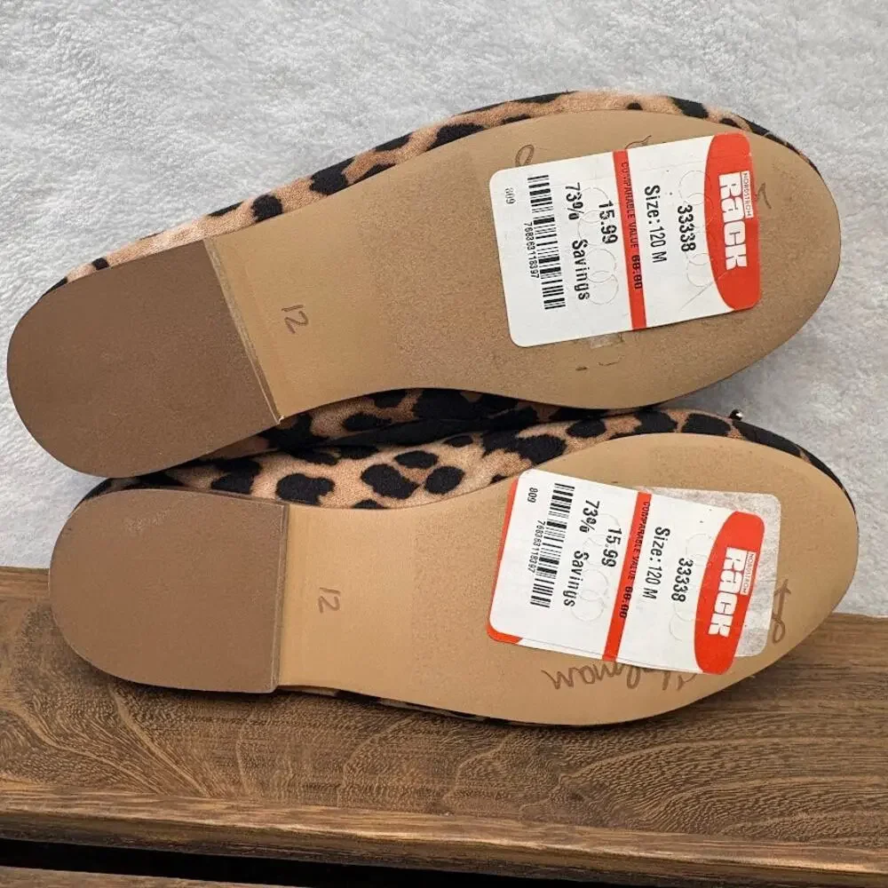 Sam Edelman Cheetah Ballet Flats Felicia Animal Print Ballet Shoe Girls Size 12